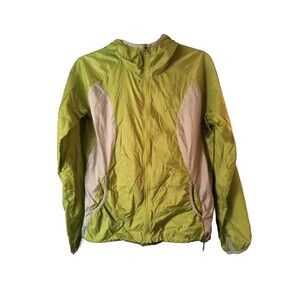 Eddie Bauer Jacket Large Womens Green Windbreaker Lightweight 1558